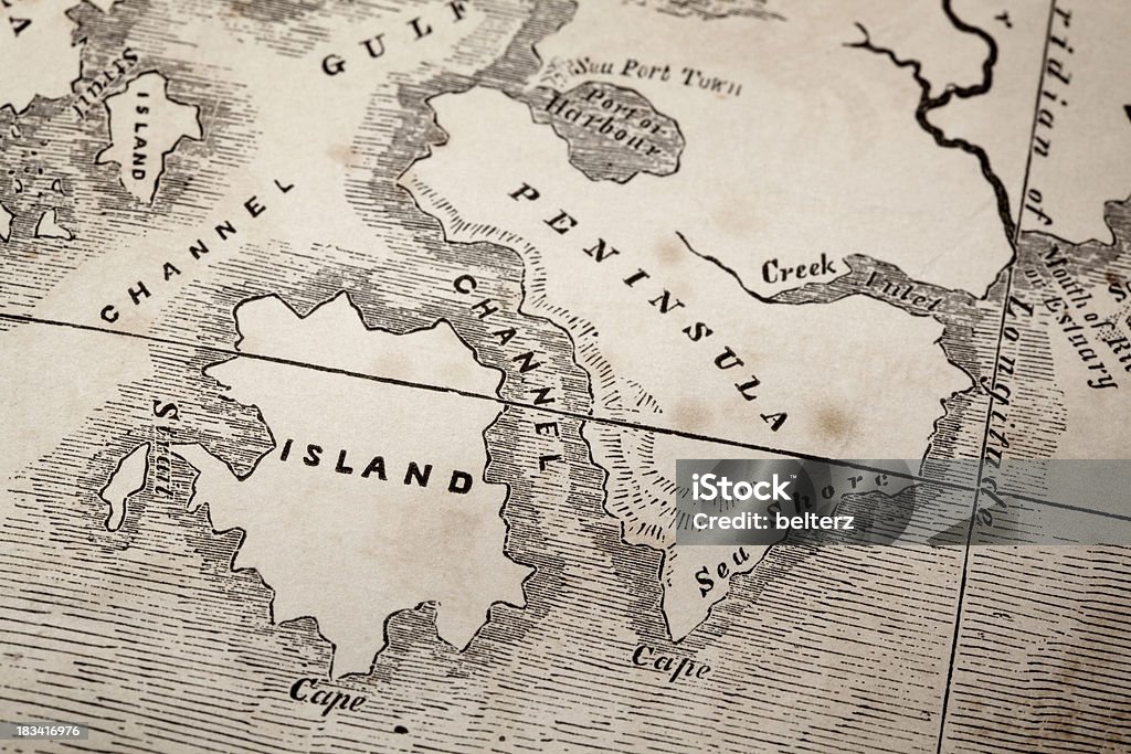 Old Simple Map Old Generic Map Stock Illustration - Download Image Now - Antique ...