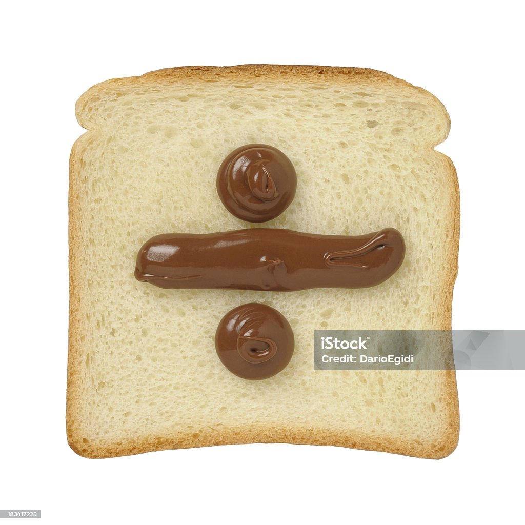 Divisione di cioccolato su un tinloaf, sfondo bianco di scansione - Foto stock royalty-free di Alimento di base