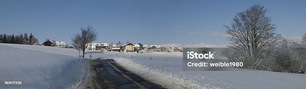 Winter Road-XXL-Landschaft Panorama - Lizenzfrei Anhöhe Stock-Foto