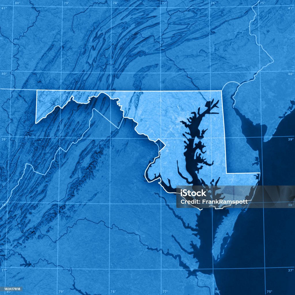 Мэриленд топографические карты - Стоковые фото Мэриленд - штат роялти-фри