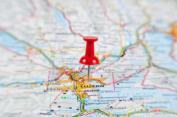 istock thumbtack pointing on Luzern, Switzerland 183418037