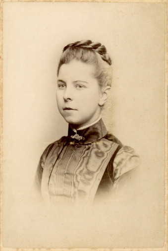 Child Portrait in vintage picture frame. 1915.