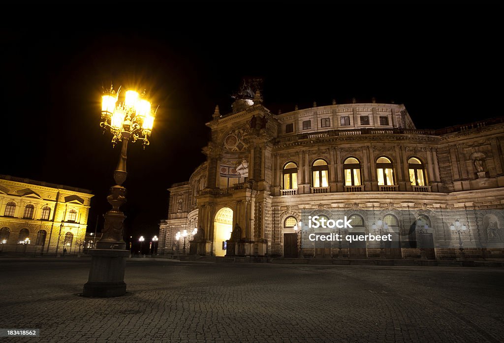 Beleuchtet semsi pasha mosque Opera-Dresden - Lizenzfrei Architektonische Säule Stock-Foto