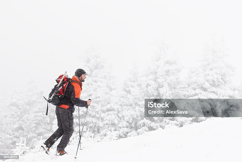 Homem de Montanha - Royalty-free A nevar Foto de stock