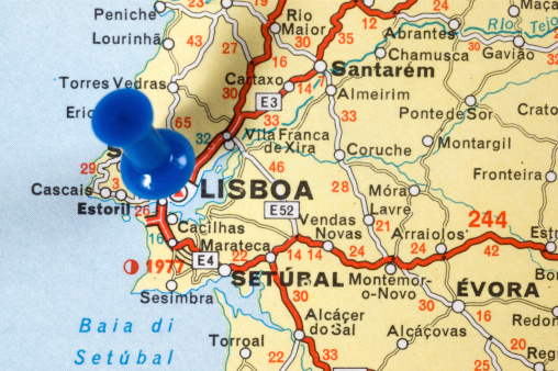 travel destination lisboa spain on the map