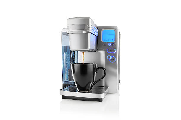 Coffee Maker with Clipping Path Coffee maker with clipping path isolated on white background. coffee maker stock pictures, royalty-free photos & images