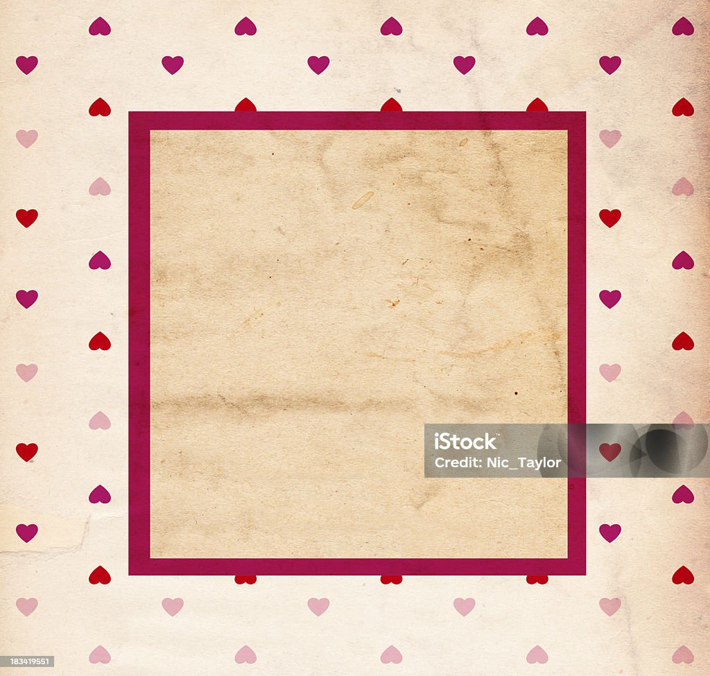 Valentinstag Herz Papier Hintergrund-XXXL - Lizenzfrei Alt Stock-Foto