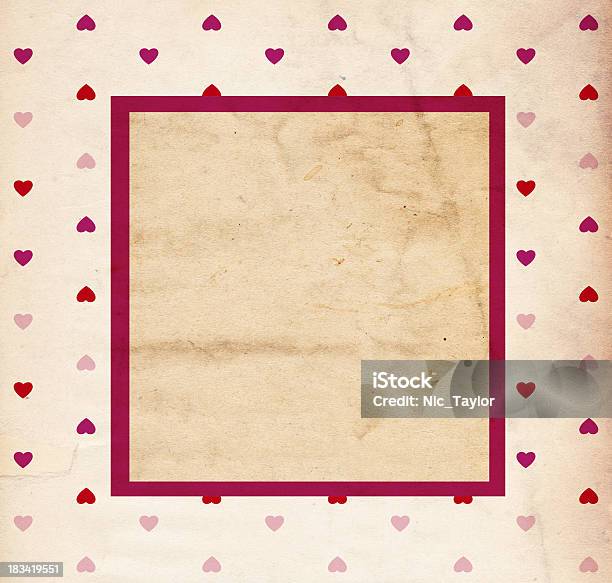 Valentinstag Herz Papier Hintergrundxxxl Stockfoto und mehr Bilder von Alt - Alt, Bildhintergrund, Buchseite