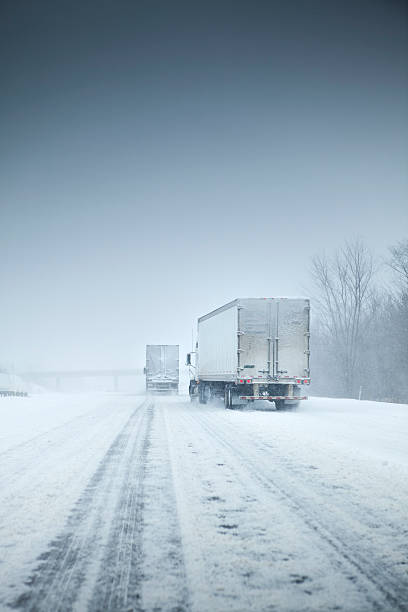 Snow storm on the highway