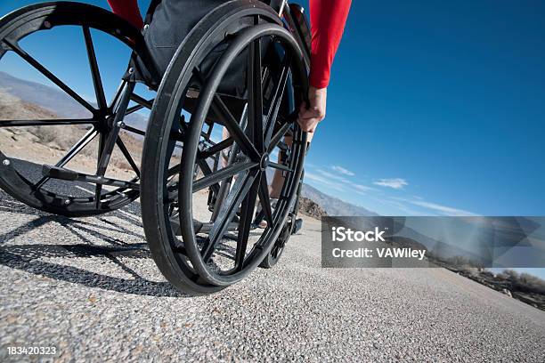 Foto de Rollin e mais fotos de stock de Cadeira de rodas - Equipamento Ortopédico - Cadeira de rodas - Equipamento Ortopédico, Indústria, Roda