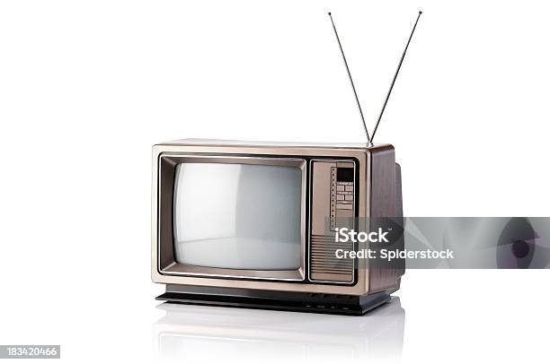 빈티지 텔리비전 클리핑 경로를 텔레비전에 대한 스톡 사진 및 기타 이미지 - 텔레비전, 고풍스런, 복고풍
