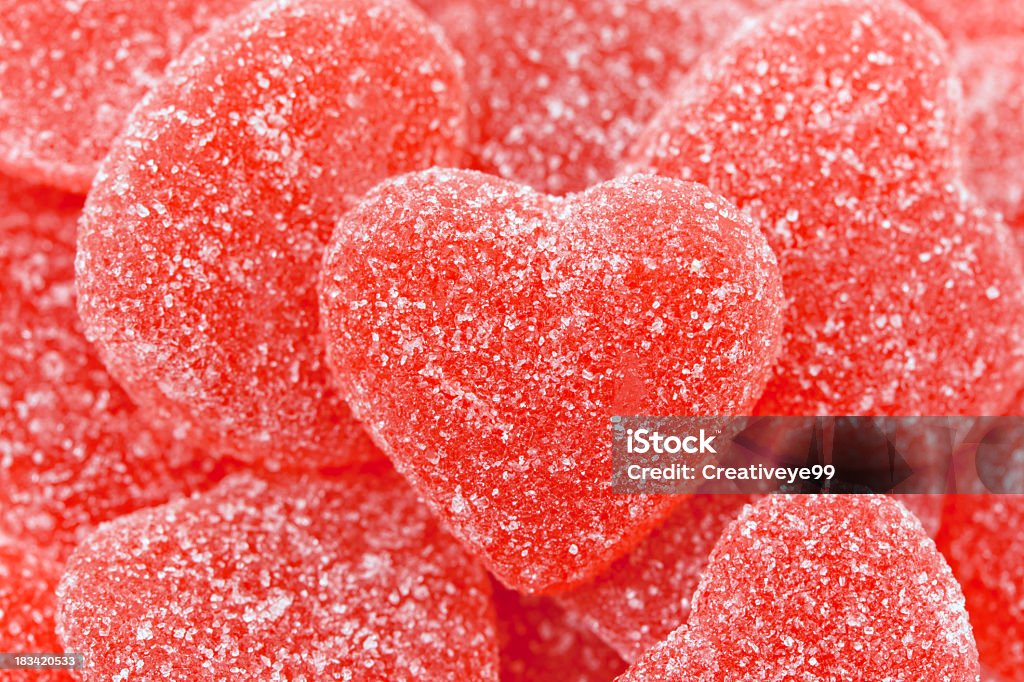Red Candy Hearts Background Stock Photo - Download Image Now - Coating -  Outer Layer, Gelatin Dessert, Heart Shape - iStock