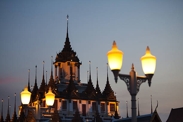 Loha Prasat Temple in Bangkok, Thailand stock photo