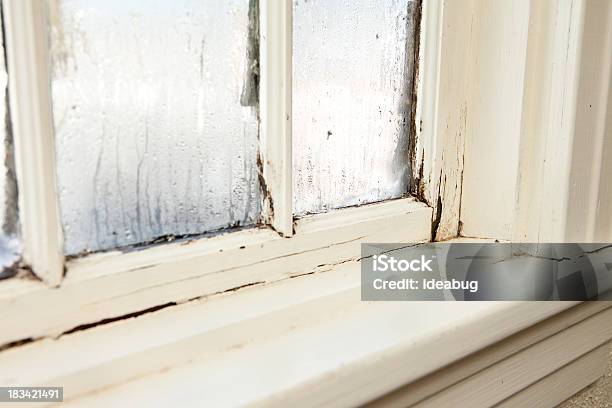 Damaged Rotting Window Inside Older Home Stock Photo - Download Image Now - Window, Old, Wood - Material