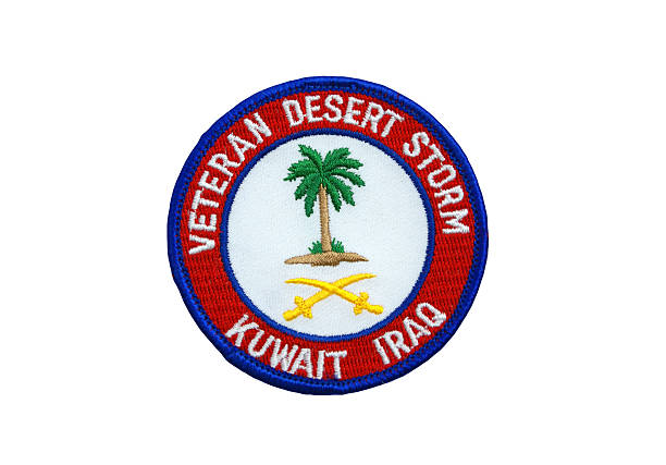 tempête du désert vétéran de l'armée patch - marines patch insignia military photos et images de collection