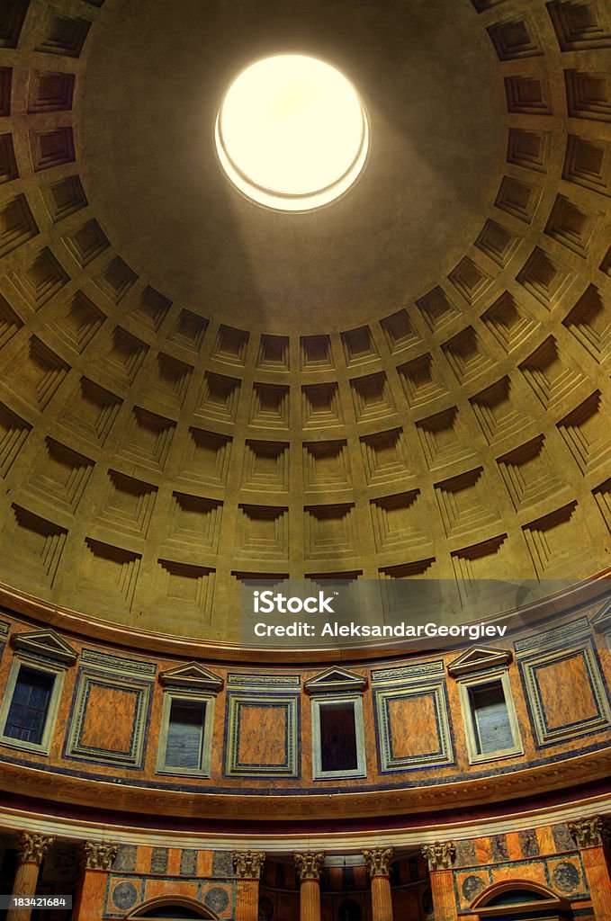 Innenansicht des Pantheon Dach - Lizenzfrei Innenaufnahme Stock-Foto