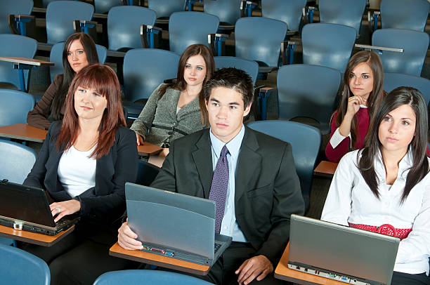 istock Business School students at the lecture (conference) - I 183421857