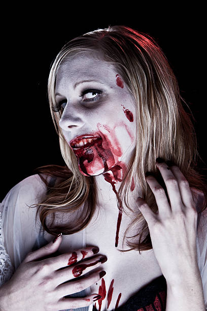 istock Zombie-like woman portrait 183421892