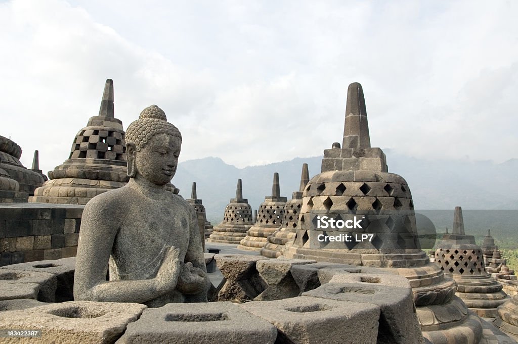 Borobudur-Java, Indonesien - Lizenzfrei Borobodur-Tempel Stock-Foto