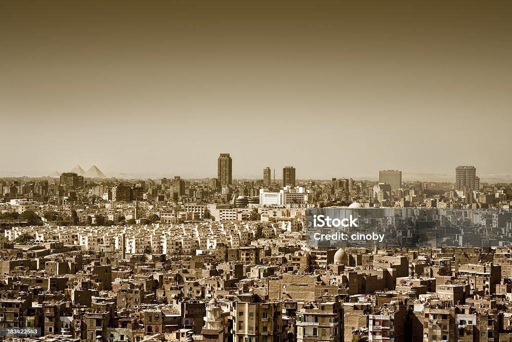 Vue sur la ville du Caire - Photo de Horizon libre de droits