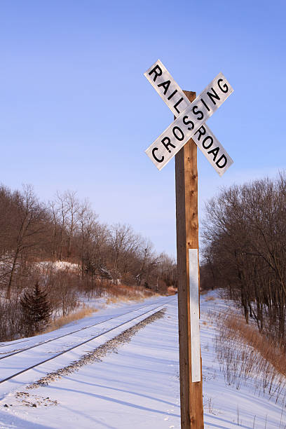 winter crossing stock photo