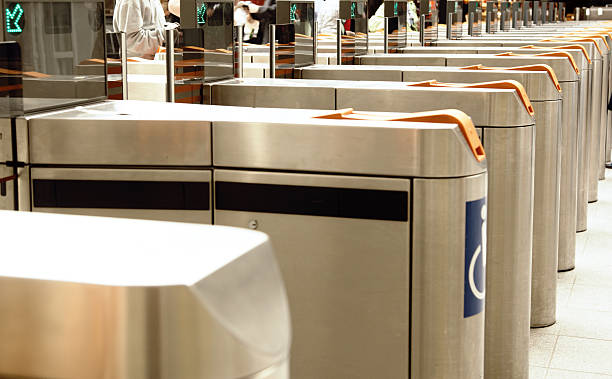 istock Automated ticket barriers at railway station 183422727