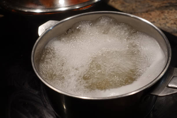 istock Boiling water in a saucepan on a ceramic hob 1834230202