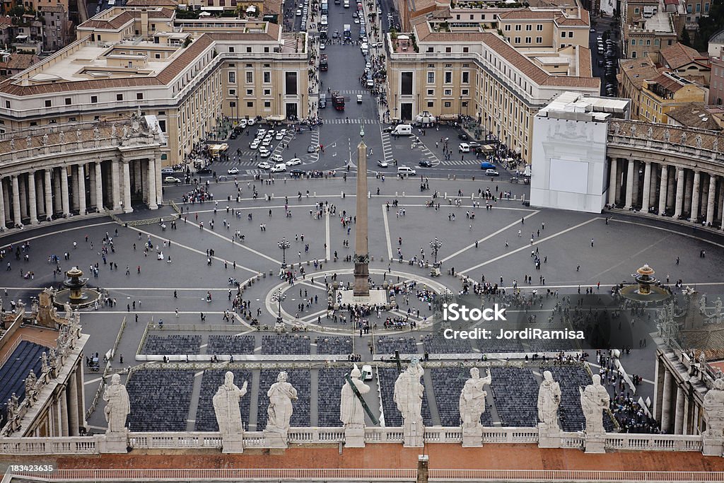 Veduta aerea di Plaza de San Pedro - Foto stock royalty-free di Cappella Sistina