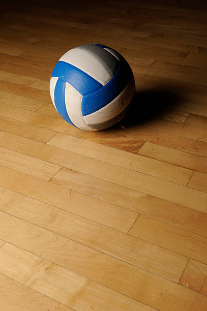 istock Volleyball on Wood Floor 183423908