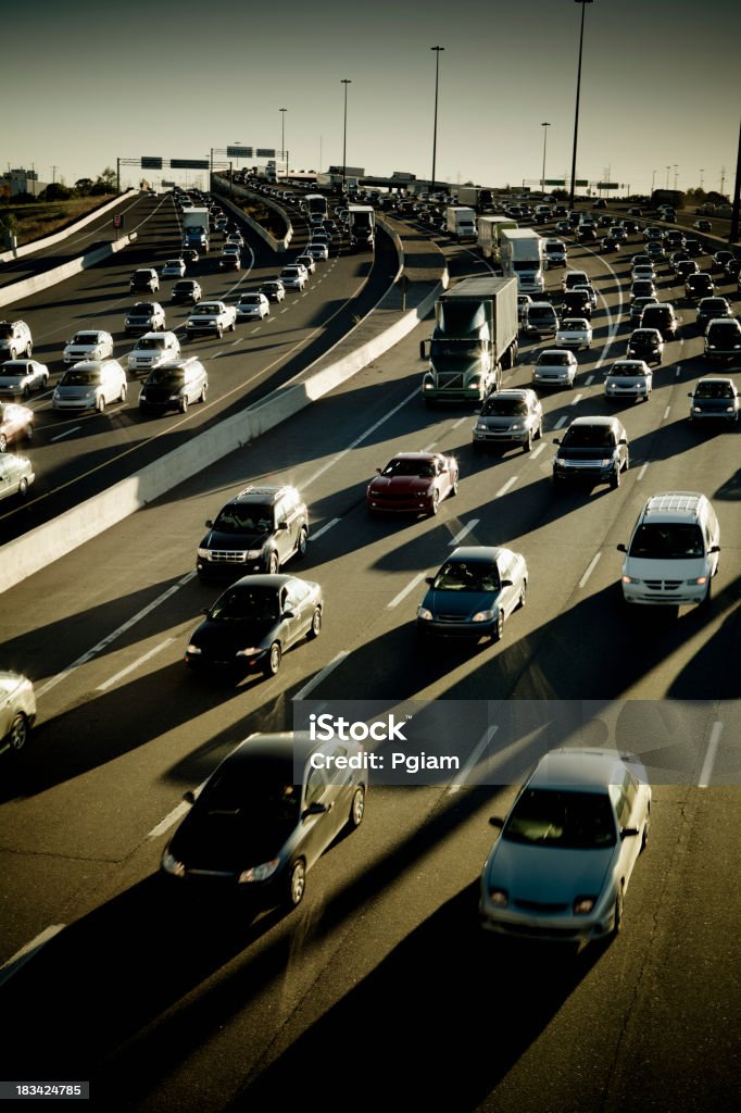 Rush hour auf der Autobahn traffic jam - Lizenzfrei Toronto Stock-Foto