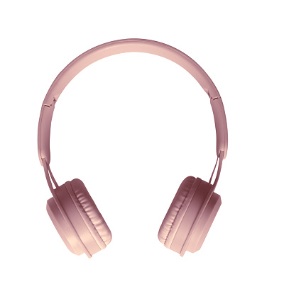 pink headphones transparent background