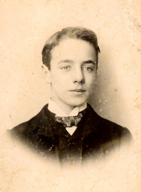 istock Young Victorian Boy Old Photograph 183425125