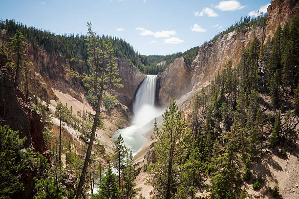 Waterfall in Yellowstone Canyon Large waterfall in Yellowstone Canyon.Please see some similar pictures from my portfolio: grand canyon of yellowstone river stock pictures, royalty-free photos & images