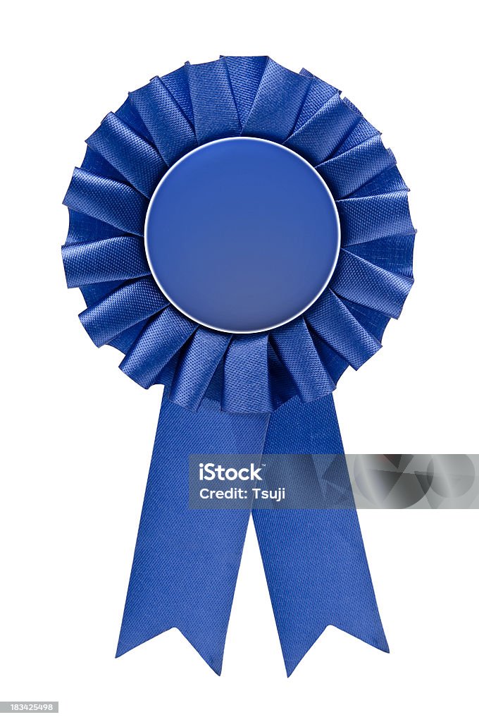 Blue ribbon "Blue ribbon with empty space that you can add your own word, path included.More object images:" Award Ribbon Stock Photo