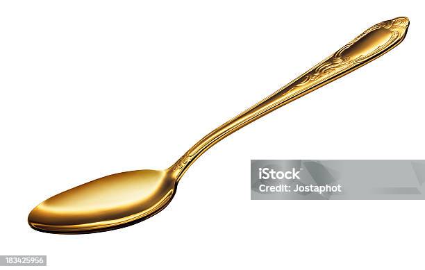 Cucchiaio Doro - Fotografie stock e altre immagini di Cucchiaio - Cucchiaio, Dorato - Colore descrittivo, Oro - Metallo