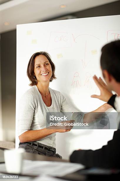 Briefing Woman Making A Business Presentation To Colleague Stock Photo - Download Image Now