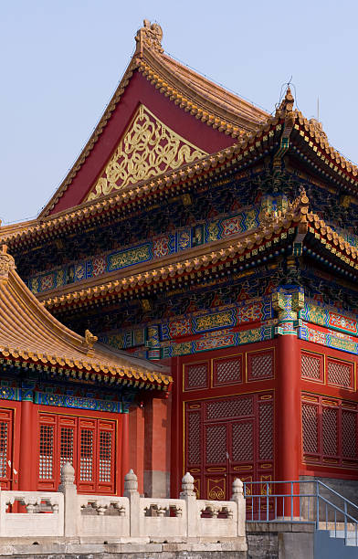 cité interdite - forbidden city beijing architecture chinese ethnicity photos et images de collection