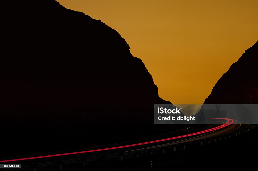 Autostrada al tramonto - Foto stock royalty-free di Attività fisica