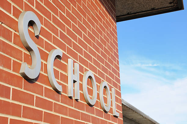 istock School sign close up with copy space 183426920