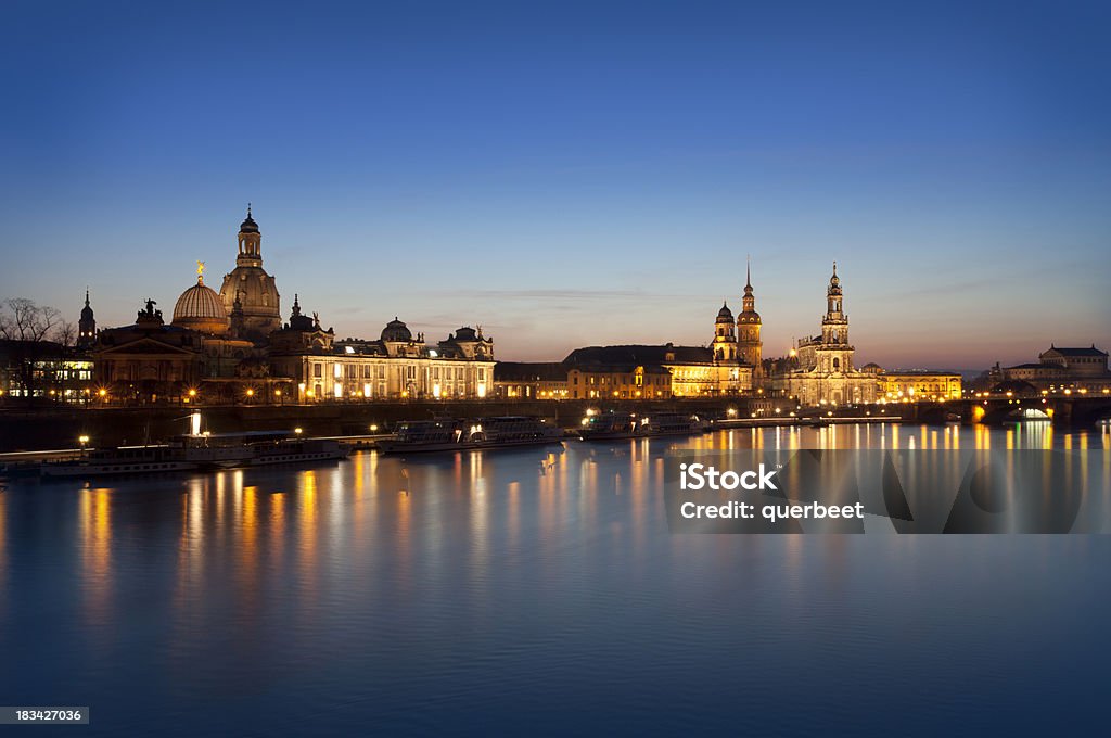 Dresden in der Nacht. Deutschland - Lizenzfrei Abenddämmerung Stock-Foto