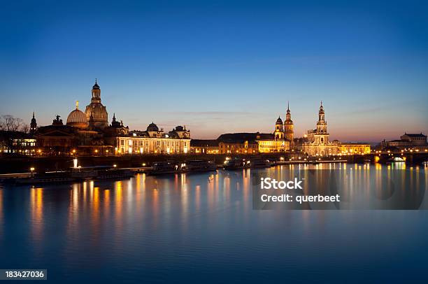 Dresden In Der Nacht Deutschland Stockfoto und mehr Bilder von Abenddämmerung - Abenddämmerung, Bauwerk, Beleuchtet