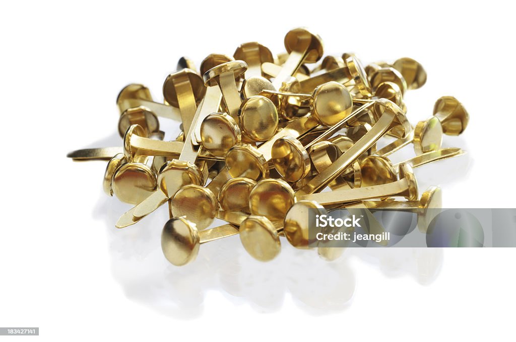 Papel de oro clips - Foto de stock de Dorado - Color libre de derechos