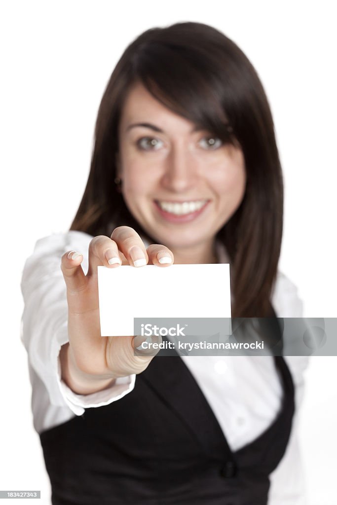 Пустой Визитная карточка в руке - Стоковые фото Баннер - знак роялти-фри