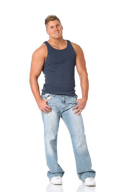 istock Isolated casual muscular man 183427531