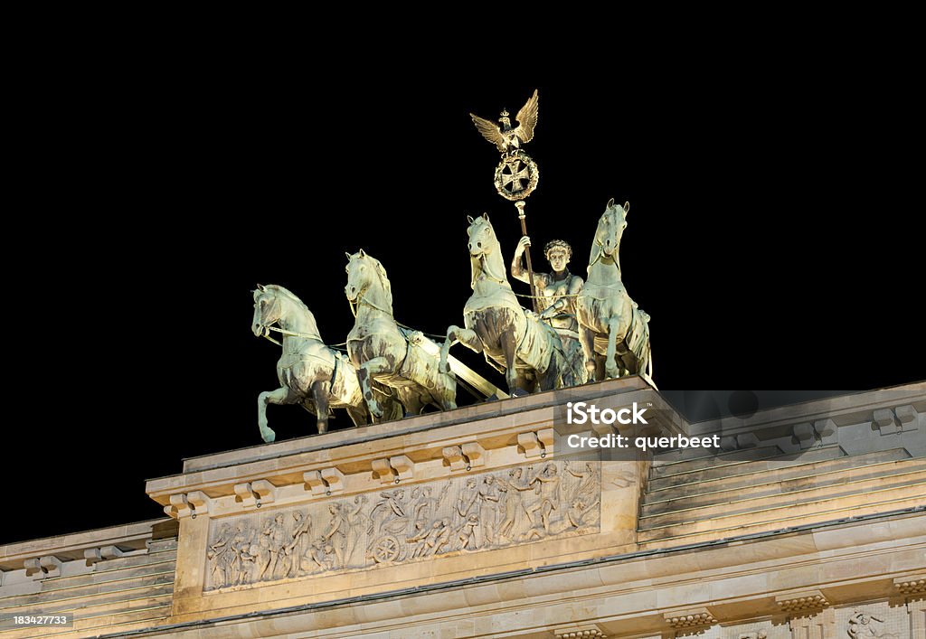 Quadriga statue-Brandenburg Gate – bei Nacht - Lizenzfrei Architektonisches Detail Stock-Foto