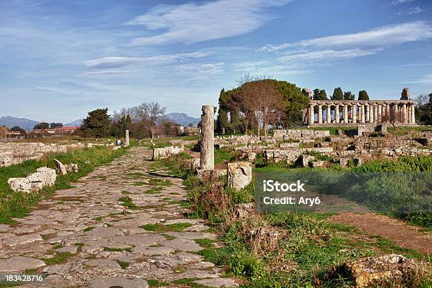 Tempio Di Atena Paestum Italia - Fotografie stock e altre immagini di Antica Grecia - Antica Grecia, Antica Roma, Archeologia