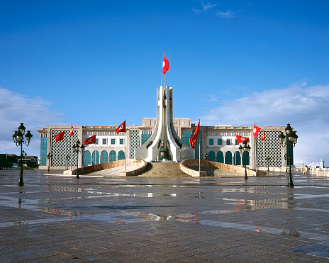 Parliament building+National Monument in Tunis
