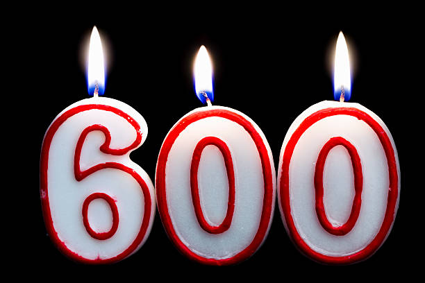 istock number 600 birthday candle 183429505
