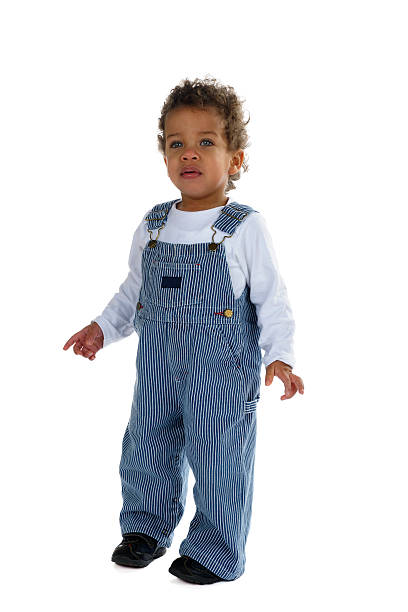 istock Toddler In Classic Striped Dungarees 183430301