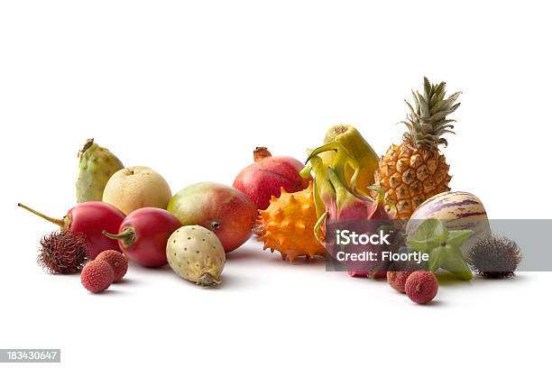 De Frutas Colecção Tropical - Fotografias de stock e mais imagens de Fruto tropical - Fruto tropical, Figura para recortar, Fundo Branco